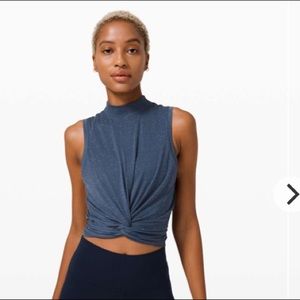 Lululemon time to restore mock wrap crop tank